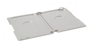 Flachdeckel 113a GN1/1 mit Scharnier und Ausschnitt für Griffe GN 1/1
