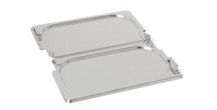Flachdeckel 123a GN1/2 mit Scharnier und Ausschnitt für Griffe GN 1/2