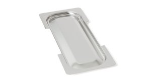 Steckdeckel 286a mit Ausschnitt für Griffe GN2/8 GN 2/8 Edelstahl