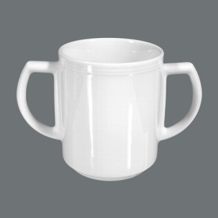 Becher mit 2 Henkeln 0,3 weiß Ø 77 mm Vitalis