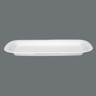 Platte eckig 30x14 cm weiß Savoy