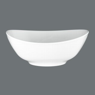 Schüssel oval 21 cm weiß Meran (Steak & More)