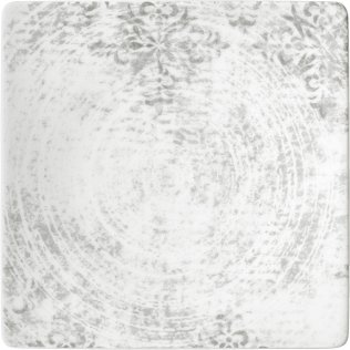 Teller halbtief eckig 16cm Shabby Chic 2
