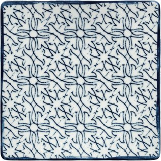 Teller halbtief eckig 16cm Shabby Chic 5
