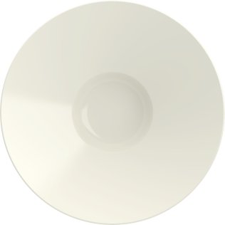 Teller tief rund breite Fahne 31cm weiß, KUMO