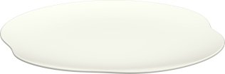 Teller flach amorph coup 28cm weiß, KUMO