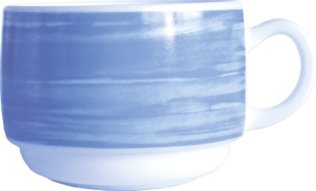 Brush Blue Obertasse 19 cl Ø 80 mm