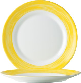 Brush Yellow Teller flach 23,5cm