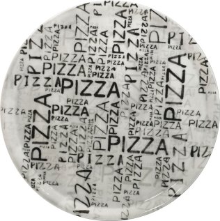 Napoli White & Black Pizzateller 31cm Schwarzweiß Porzellan