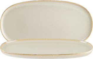 Sand Hygge Servierplatte oval 30x16cm Beige Porzellan