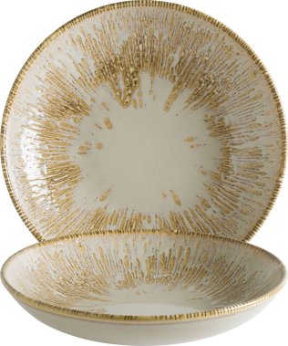 Snell Sand Bloom Teller tief 23cm Beige Porzellan