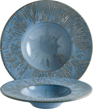 Snell Sky Banquet Pastateller 28cm Blau Porzellan