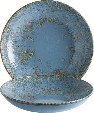 Snell Sky Bloom Teller tief 23cm Blau Porzellan
