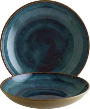 Sphere Ocean Bloom Teller tief 23cm Blau Porzellan