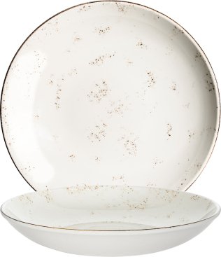Grain Bloom Teller tief 23cm Creme Porzellan