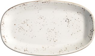 Grain Gourmet Servierplatte oval 24x14cm Creme Porzellan