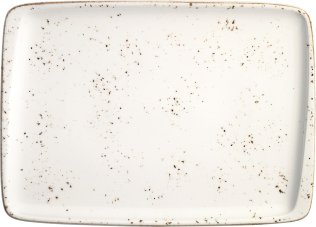 Grain Moove Platte 23x16cm Creme Porzellan
