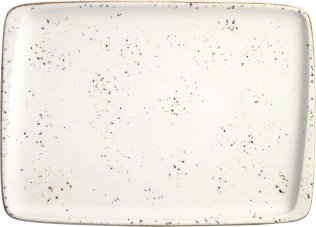 Grain Moove Platte 36x25cm Creme Porzellan