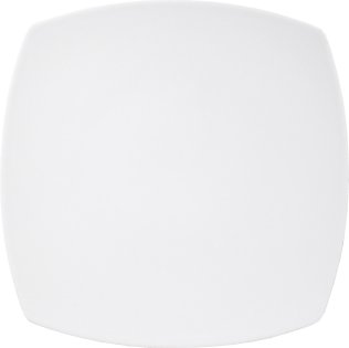 Tokio White Teller quadratisch flach 21cm Weiß Porzellan