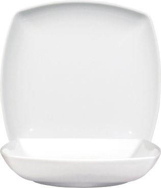 Tokio White Teller quadratisch tief 21cm Weiß Porzellan