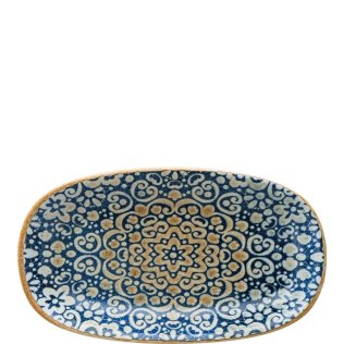 Alhambra Gourmet Servierplatte oval 19x11cm Blau Porzellan