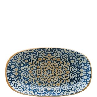 Alhambra Gourmet Servierplatte oval 24x14cm Blau Porzellan