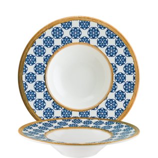 Lotus Banquet Pastateller 28cm Blau Porzellan
