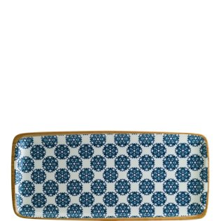 Lotus Moove Platte 34x16cm Blau Porzellan