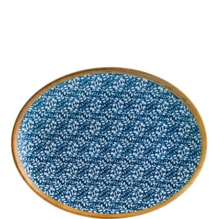Lupin Moove Servierplatte oval 31x24cm Blau Porzellan