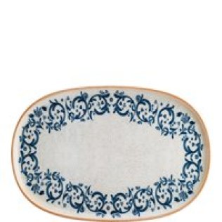 Viento Hygge Servierplatte oval 34x23cm Blau Porzellan