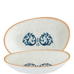 Viento Vago Platte tief 15cm Blau Porzellan