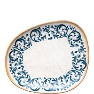 Viento Vago Teller flach 24cm Blau Porzellan