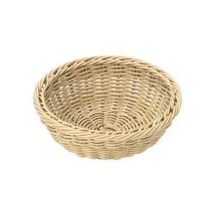 Korb rund 23 cm hellbeige Kunststoff