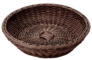 Korb rund 37 cm braun Kunststoff