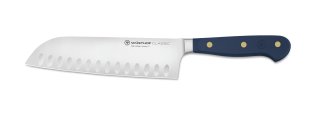 Santoku mit Kullenschliff Wild Blueberry CLASSIC Klingenlänge 17 cm