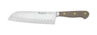 Santoku mit Kullenschliff Velvet Oyster CLASSIC Klingenlänge 17 cm