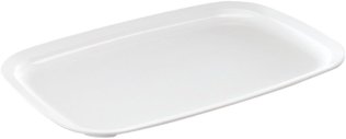 Fleischplatte Melamin weiß 350x232 mm