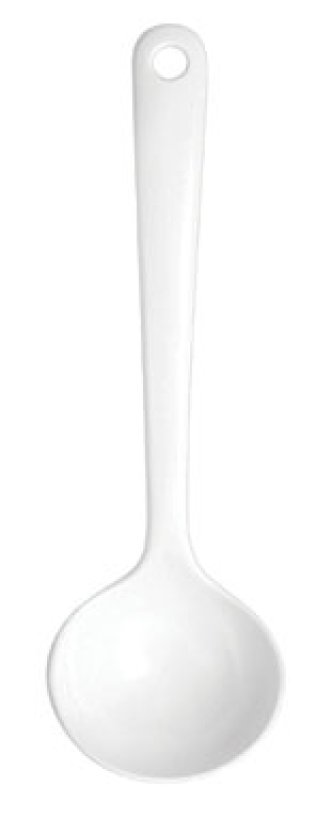 Schöpfkelle 250 mm Melamin weiß Kunststoff