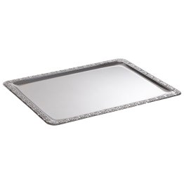 Buffet Platte SCHÖNER ESSEN 50 x 36 cm Edelstahl