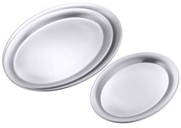 Serviertablett, oval 28,5 cm Edelstahl