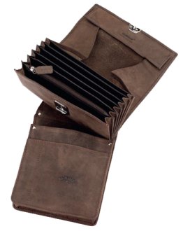 Kellnerbörsenköcher mit Keil Hunter Vollleder braun
