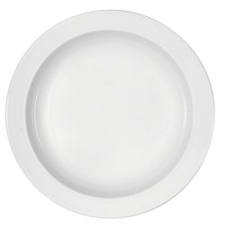 Teller tief Fahne 1150/22 cm weiß B1100 Porzellan