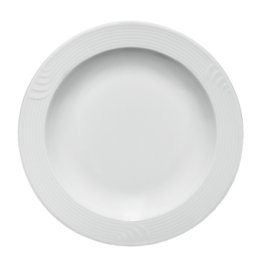 Teller halbtief Fahne 2550/20 cm weiß Carat Porzellan