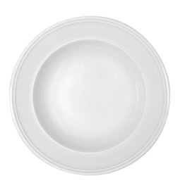 Teller tief steile Fahne Ø 25 cm weiß Come4Table Porzellan