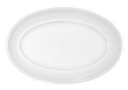 Servierplatte oval steile Fahne 36 cm weiß Come4Table