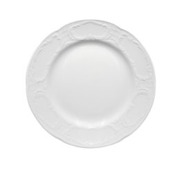 Teller flach steile Fahne 5714/19 cm weiß Mozart Porzellan
