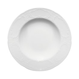 Teller tief steile Fahne 5714/23 cm weiß Mozart Porzellan