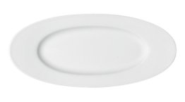 Servierplatte oval Fahne 30 cm weiß Maitre