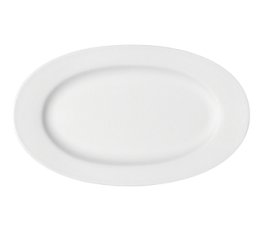 Servierplatte oval Fahne 38 cm weiß Maitre