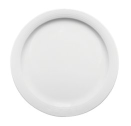 Teller flach schmale Fahne 8049/25 cm weiß Dialog Porzellan